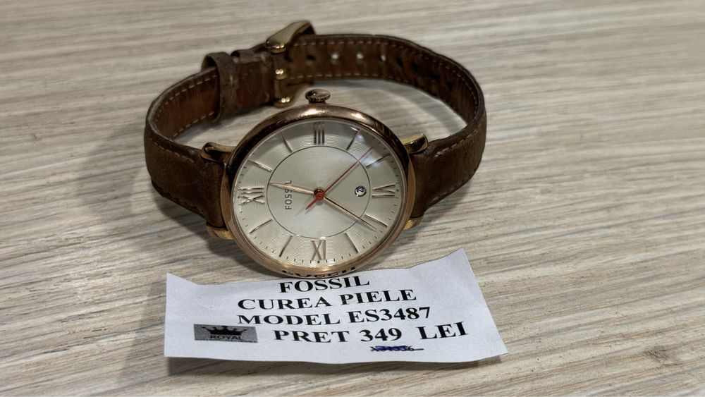 Amanet ROYAL Ceas FOSSIL Curea Piele ES 3487 Garantie Pitesti OLX.ro