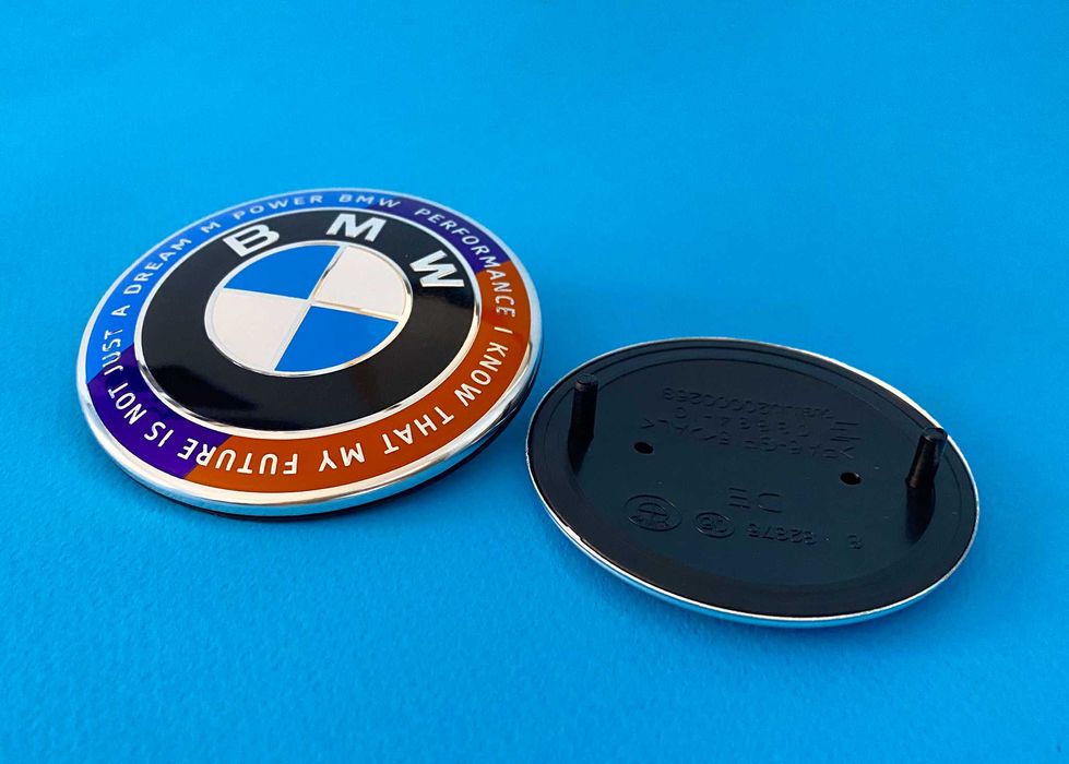 Bmw юбилейна емблема , бмв, алуминиева, e60, e90, e91, e39, e46, e61