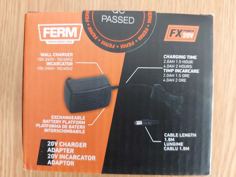 Incarcator FERM acumulatori 20V  4A, adaptabil pentru scule MyProject