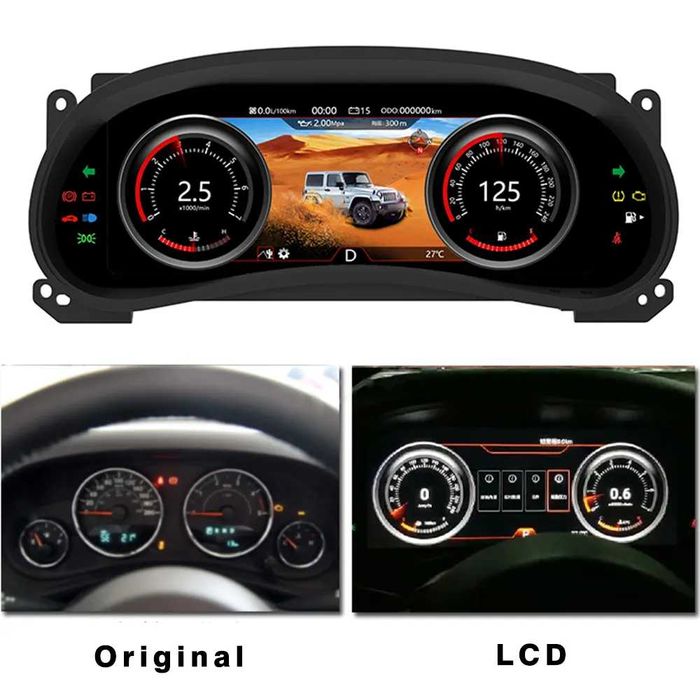 Дигитален километраж 12.3" Jeep Wrangler (2011-2017) LCD LINUX SYSTEM