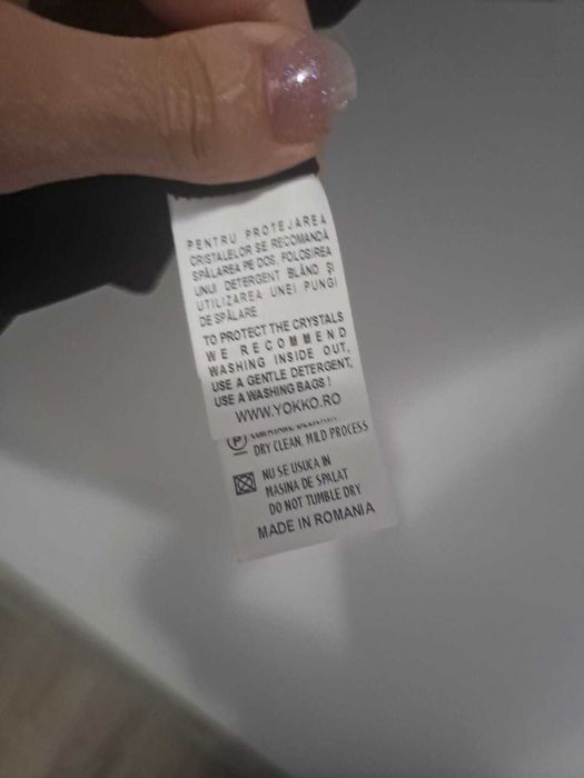 Rochie elegantă YOKKO cu cristale Swarovski – nouă,OFERTA IN DESCRIERE