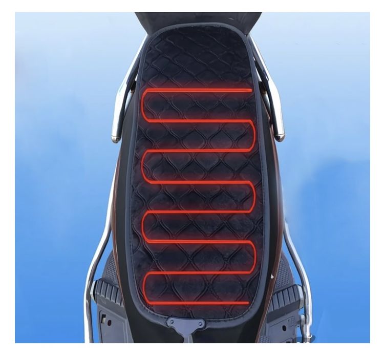 Коврик (чехол) с подогревом для мопеда