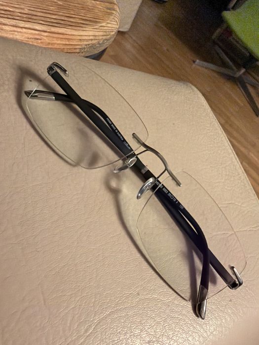 Ochelari vedere Silhouette rame de lux placate cu aur alb. Lentile de distanta scumpe usoare cu toate tratamentele 0,75