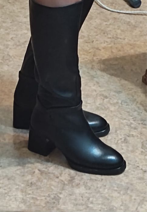 Кожанные сапоги