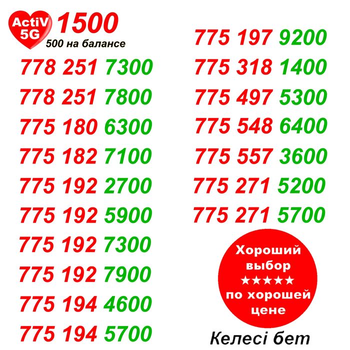 GSM Номера. Сим карты Актив