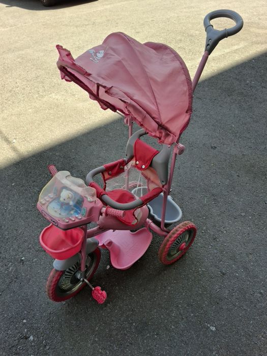 Tricicletă pentru copii DHS Merry Ride, de culoare roz