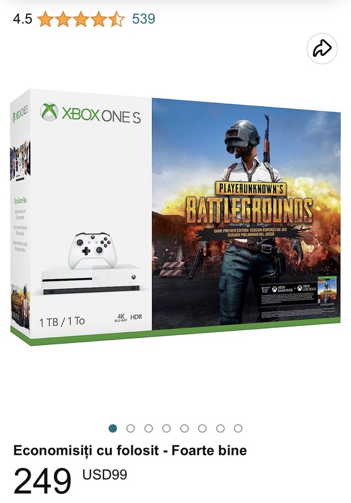 Xbox ONE S 1TB PUBG edition in cutie, foarte putin folosit ...