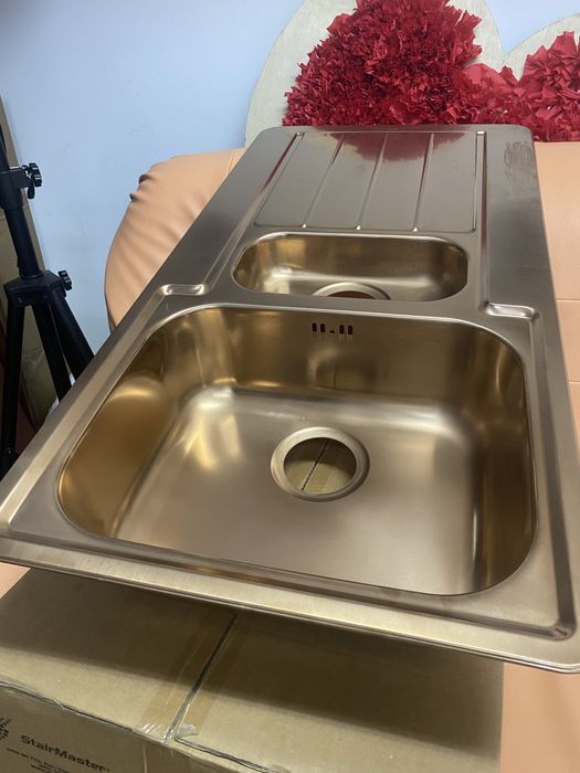 Chiuveta inox Alveus Monarch Line 10 finisaj cupru 98x50 cm