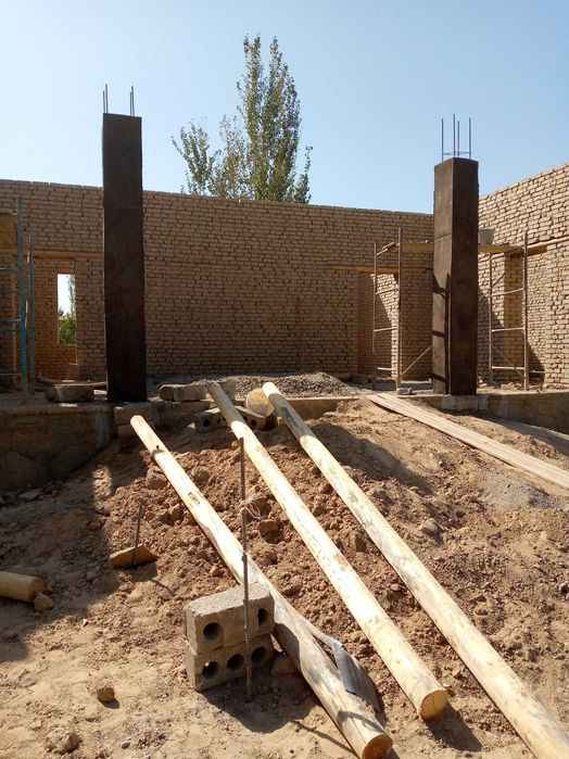 Шлакоблок пишган Хом г'ишт Пена блок терамиз Фундамент куямиз