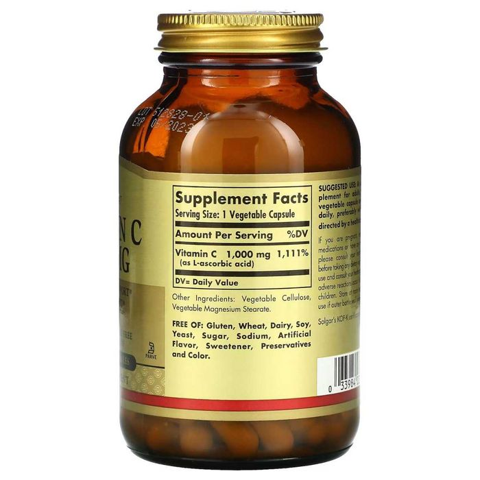 Solgar Vitamin C 1000mg, Солгар Витамин С 1000мг.