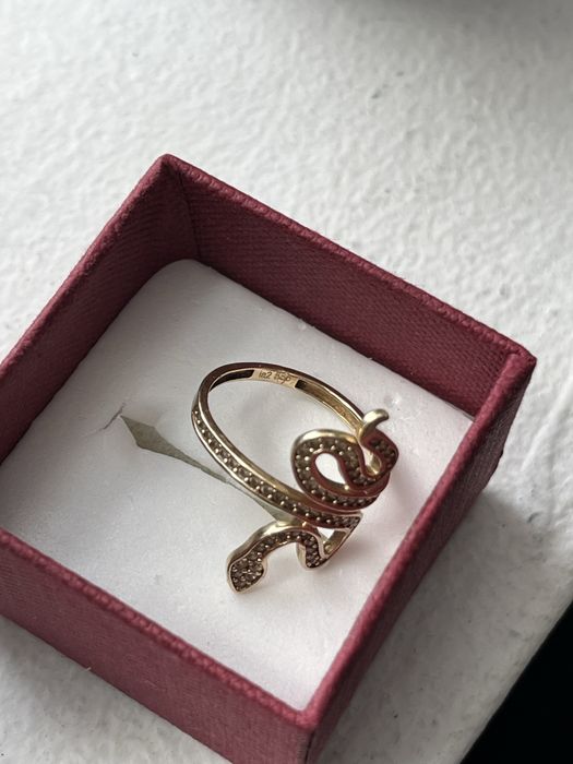 Златен пръстен змия 585