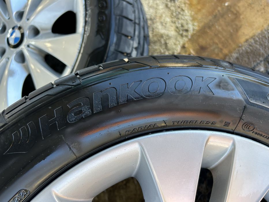 5x112 17 за BMW E60 61 7,5j ET 20 със летни гуми 7мм hankook