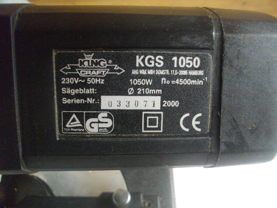 ф210мм-1050W-800W Немска Пендула Циркуляр King Craft/Top Craft/MEISTER