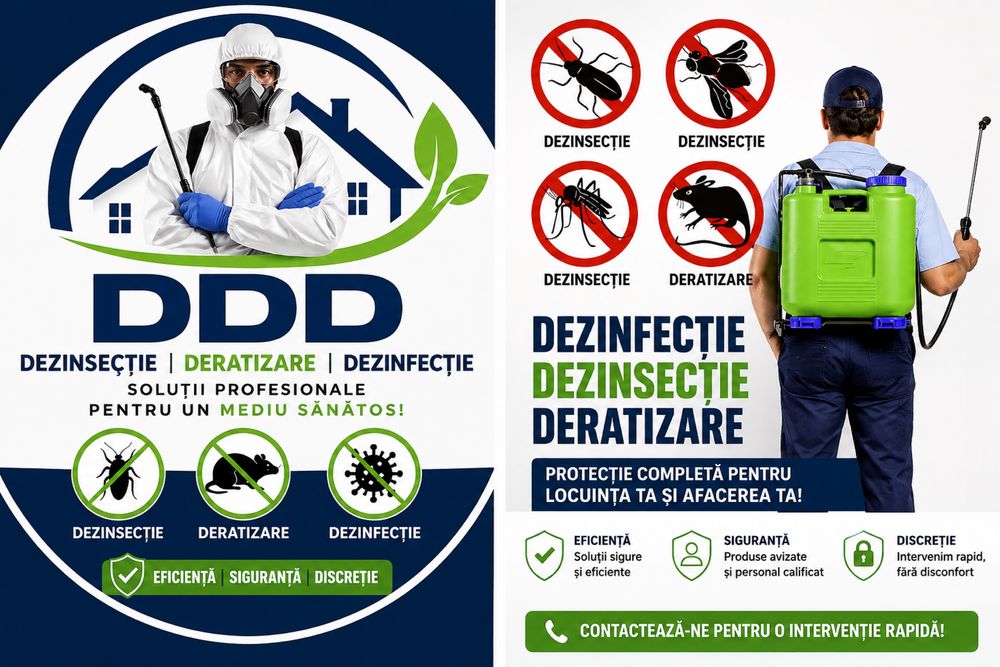 Servicii profesionale de Dezinsecție, Deratizare și Dezinfecție (DDD)