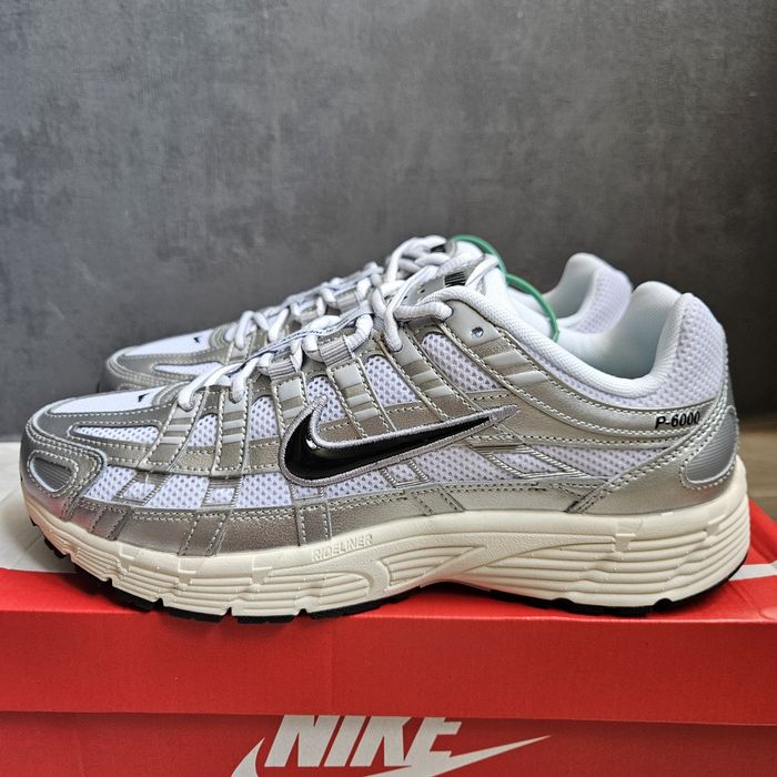 Кроссовки Nike P-6000 'White Metallic Silver Flat Silver' оригинал