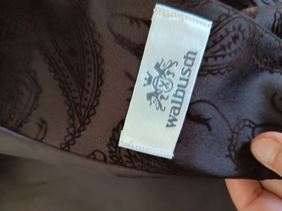 Sacou / Janker elegant bărbați Walbusch, maro cu model Paisley, mărime M