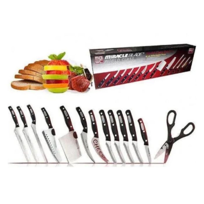 Set 13 cutite Miracle Blade Otel Inoxidabil Manere Nituite Bucatarie
