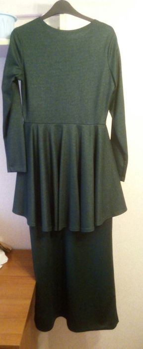 платье длинное с баской