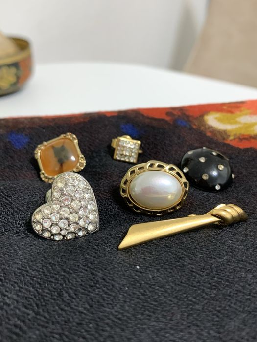 Винтажные клипсы и серьги