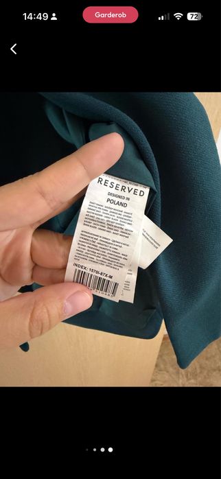 Приталенный пиджак Reserved, размер S