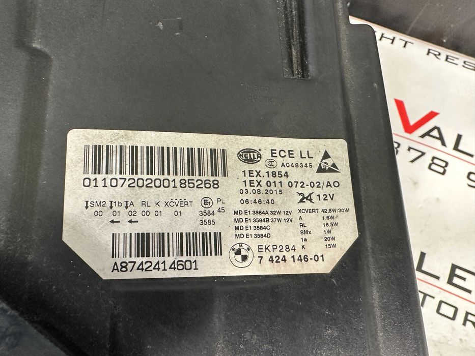 Фар фарове десен BMW 5 F10 F11 LCI Facelift far farove БМВ 5 Ф10 Ф11