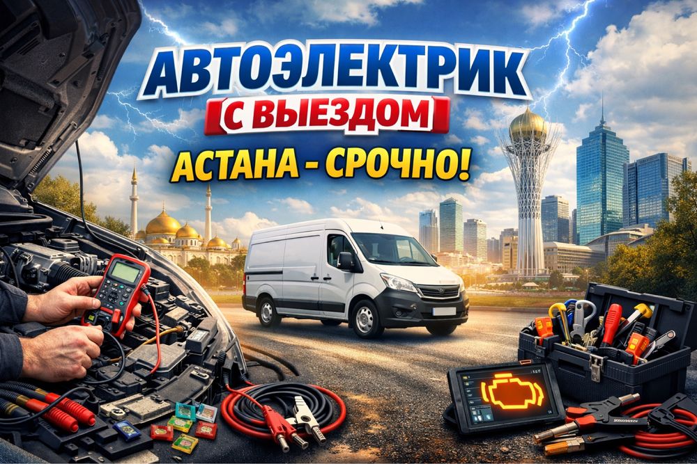 Автоэлектрик с выездом Астана — срочно. Диагностика авто
