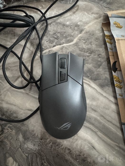 Игровой набор: микрофон HyperX + клавиатура ROG + мышь ROG