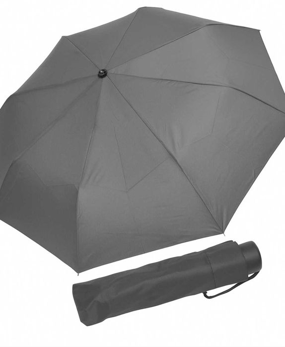 Зонтик автомат с усилителем серый хороший подарок на 14 января