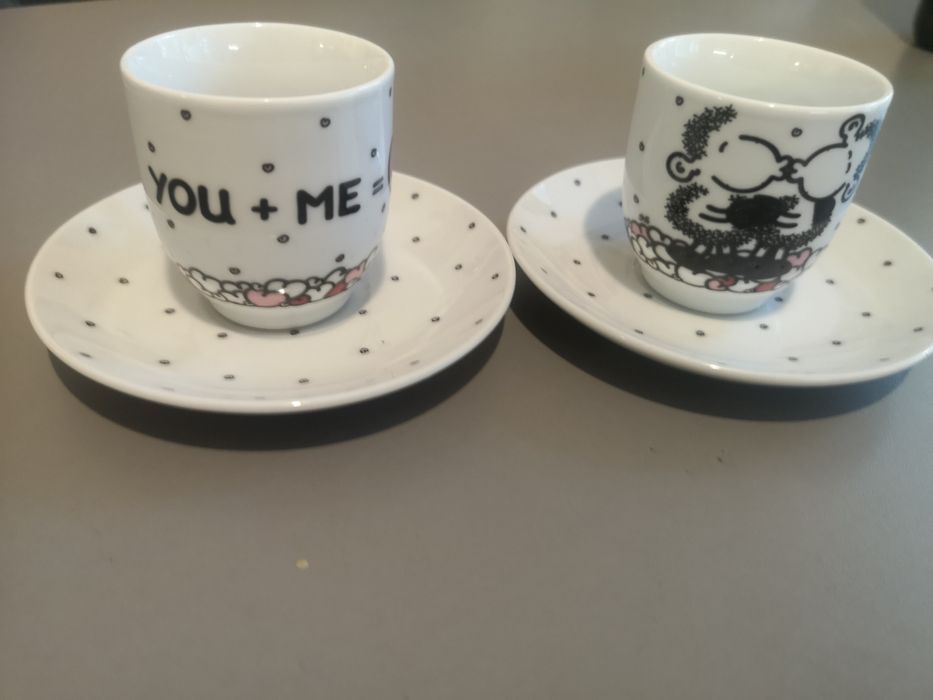 Комплект чаши за влюбени за кафе