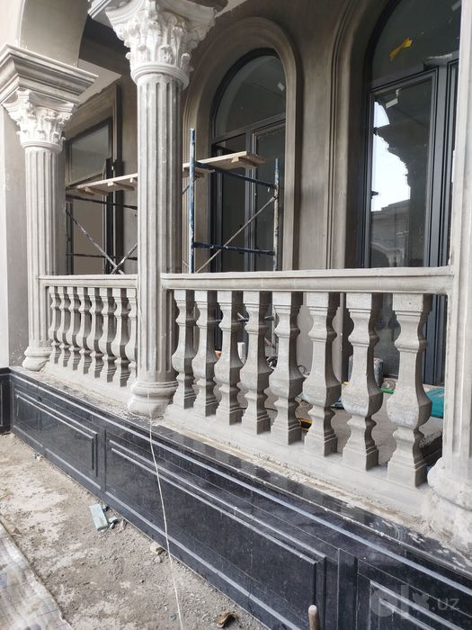 Balyasina beton panjara va travertin, балясины из травертина и бетона
