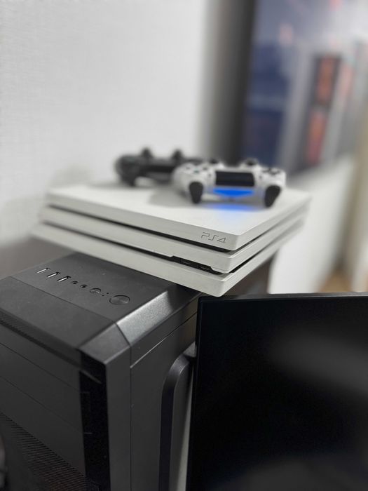 Playstation 4 PRO 1TB + ТОПОВЫЕ ИГРЫ, В БЕЛОМ ИСПОЛНЕНИИ - рассрочка