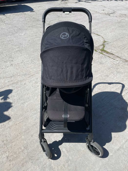 Бебешка количка CYBEX BALIOS S LUX черна с kош за новородено - CYBEX COT S LUX ocean blue син и зимен чувал CYBEX син