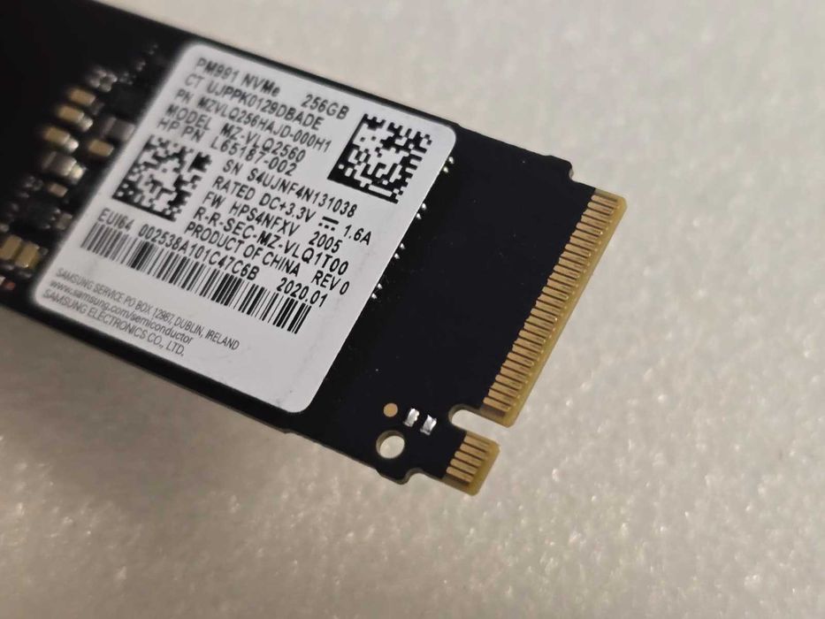 Solid State Drive SSD Samsung PM991 256GB M.2 NVMe PCIe Gen3 x4