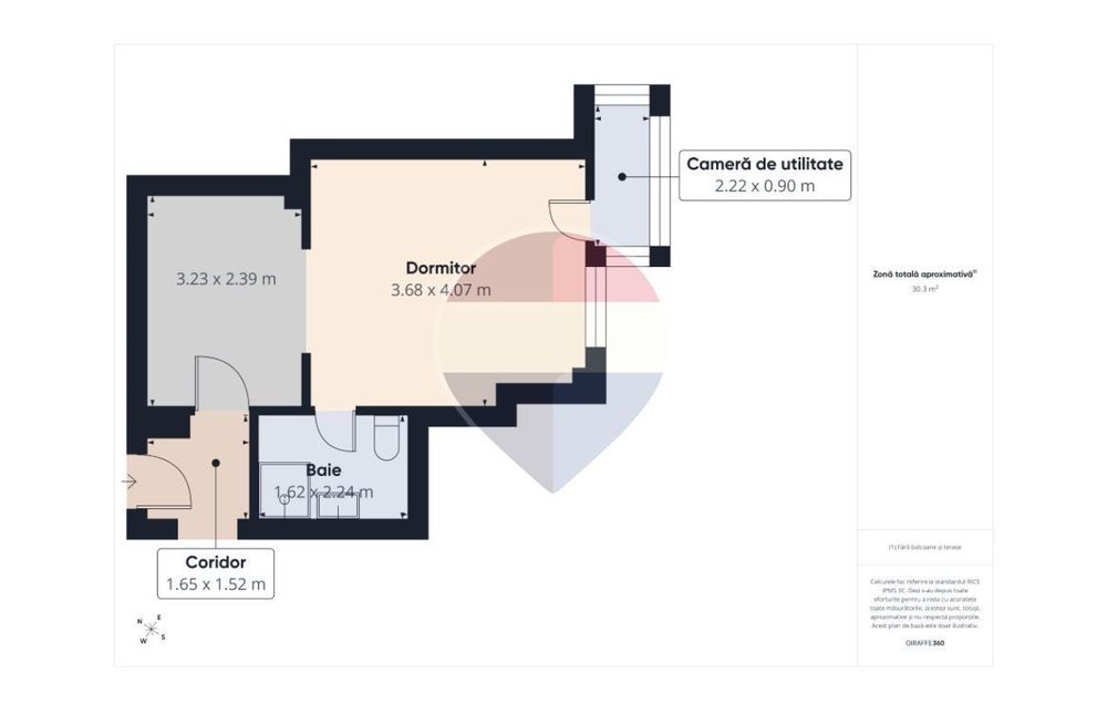2 Camere tip studio | Piata Victoriei | centrala proprie | modern