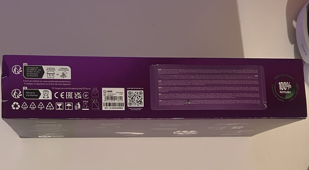 Нова Lorgar KBP7075W гейминг клавиатура