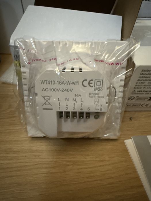 Termostat electric inteligent MIUCDA WT410-16A-W WiFi,încălzire electrica prin pardoseală,digital cameră,compatibil Alexa,Google Home Smart Life Tuya
