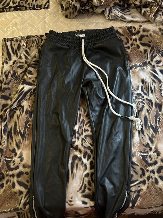 Pantaloni YoungRichWhite Zipp Leather