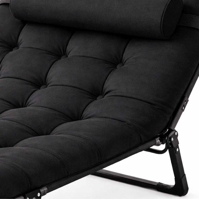 Сгъваемо къмпинг легло и градински шезлонг 2в1