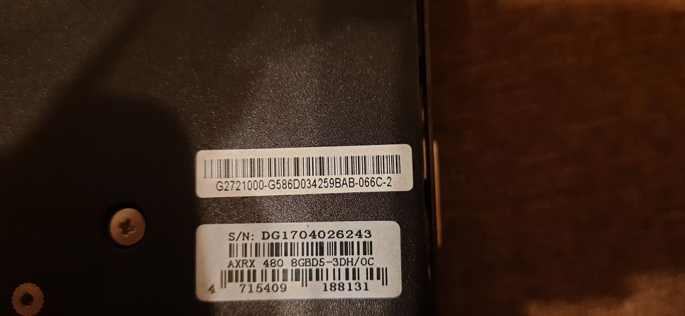 Видеокарта RX 480 - 8 gb