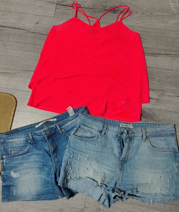 Lot pantaloni scurți Zara și maieu elegant New look