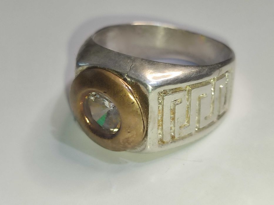 Серебряное кольцо с камнем ЦИРКОН, разм.20