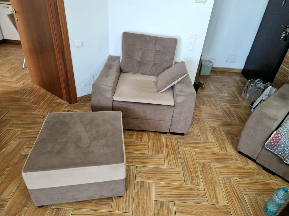 Set canapea extensibilă + 2 fotolii – stare foarte bună