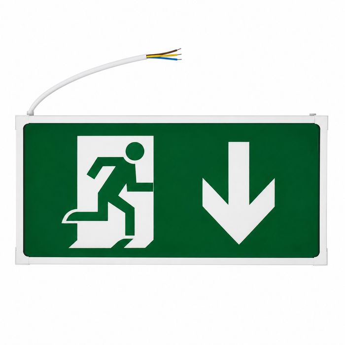 Табло EXIT стрелка вниз | Chiqish belgisi pastga