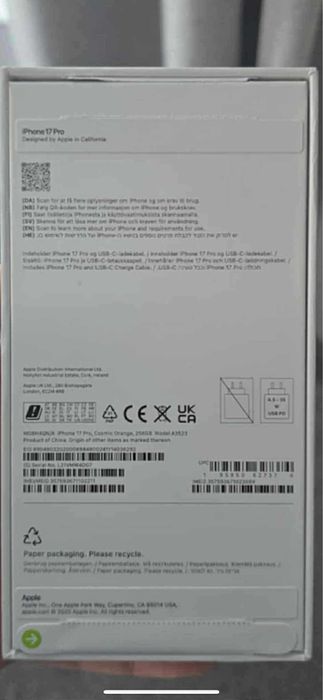 Iphone  17 pro  256 gb