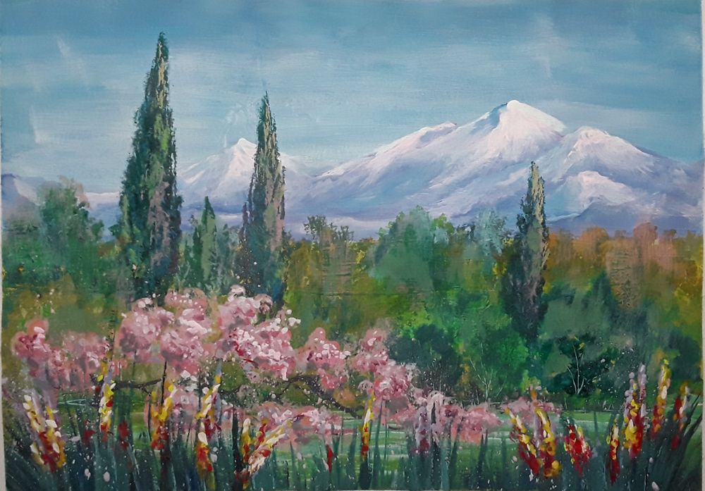 Работы гуашью на ватмане 30×40 см.