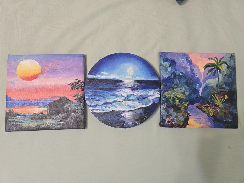 Авторские картины, выполненные маслом на холсте 20см на 20см