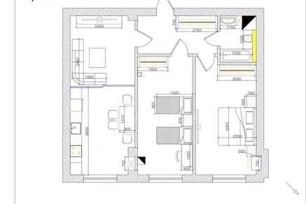 3-комнатная квартира 80 м² в ЖК Amir Temur | Коробка | Шахристан