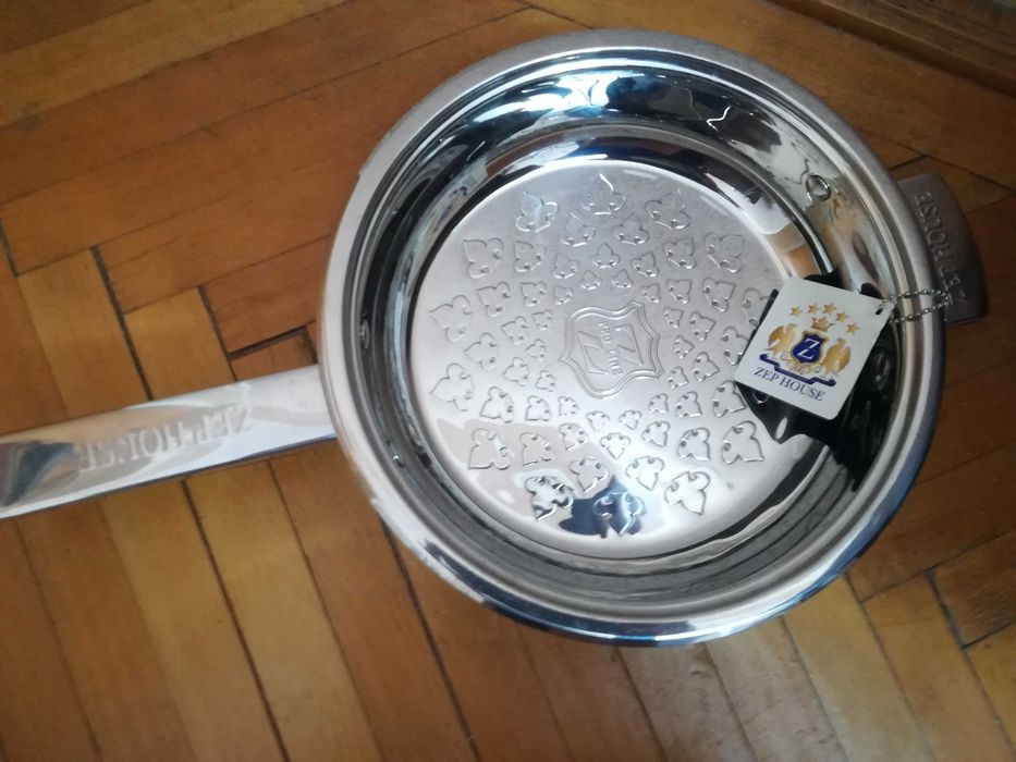 Tigaie cu capac si Strecuratoare  Inox Zep House