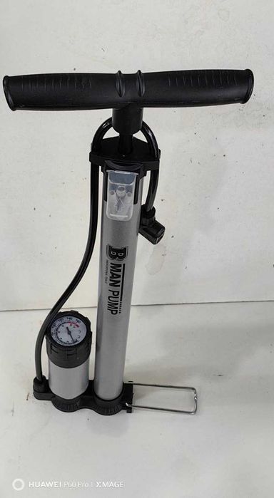 ТОП ЦЕНА!!! Ръчна Въздушна Помпа MAN с МАНОМЕТЪР за Помпане на Гуми.