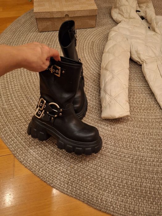 Ghete/bocanci  biker 37 piele